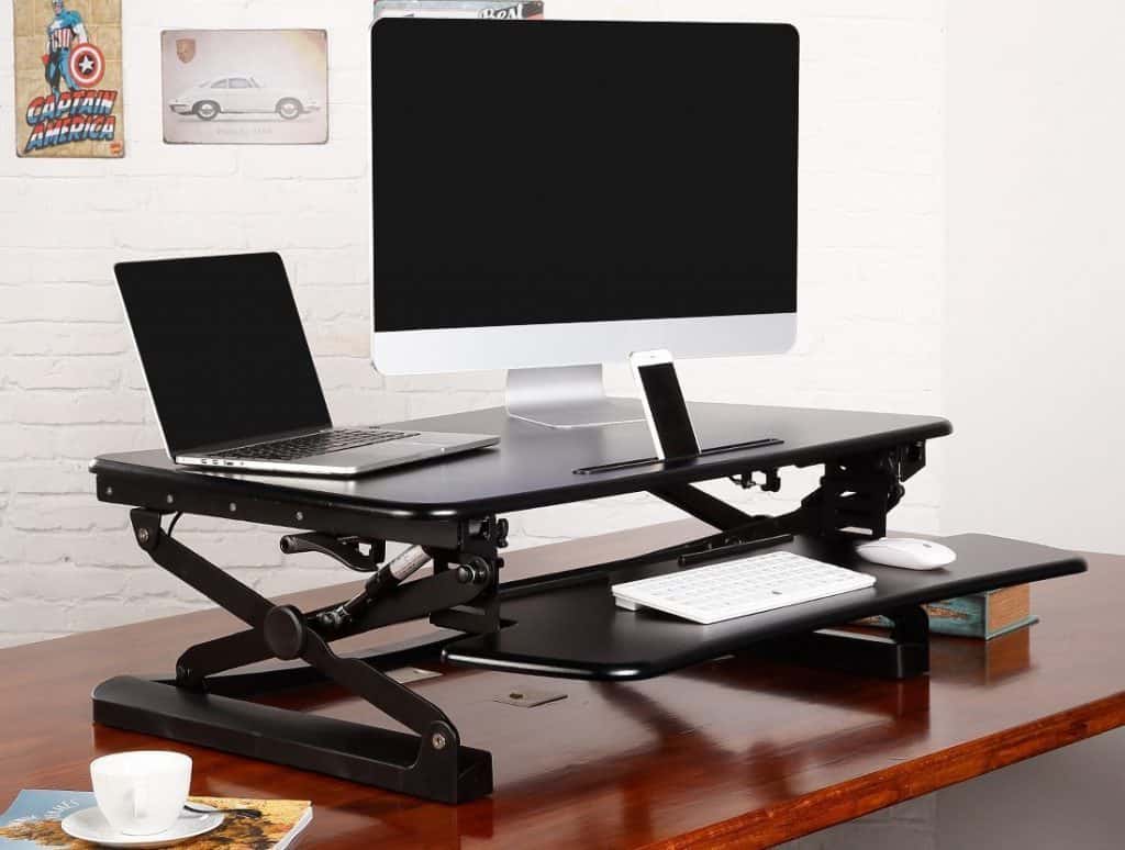flexispot 35 black sit standing desk home office 1024x774 - FlexiSpot 35" (89cm) M2B wide sit Stand Up Desk Review