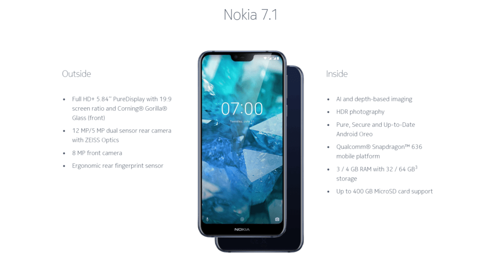 HMD Nokia7 1 Android One 2018 4 - HMD Nokia 7.1 Launched with 5.84-inch screen, Snapdragon 636 & Zeis optics 12MP camera