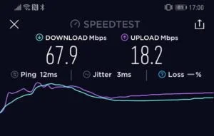 Screenshot 20181017 170032 org.zwanoo.android.speedtest e1539837605165 - TP-Link Archer C5400 v2 review – Alexa enabled tri-band AC5400 router