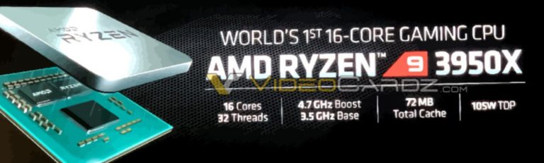 AMD Ryzen 9 3950X 16-core CPU expected to be announced at E3