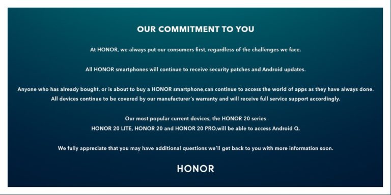 Trump eases up on Huawei, while both Huawei and Honor commit to Android Q updates