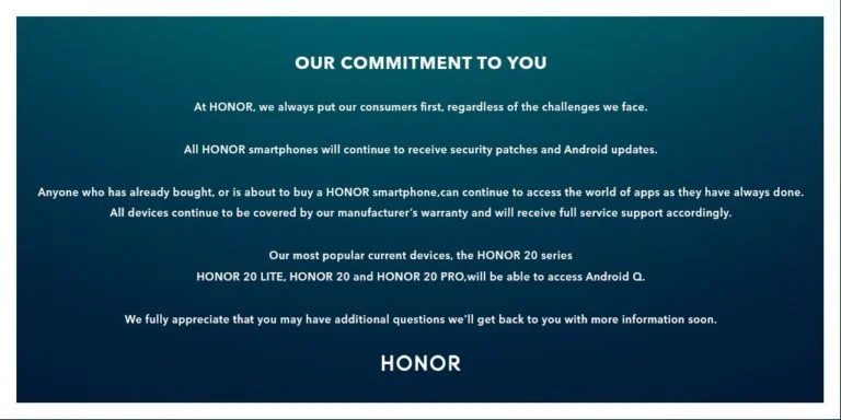 Trump eases up on Huawei, while both Huawei and Honor commit to Android Q updates
