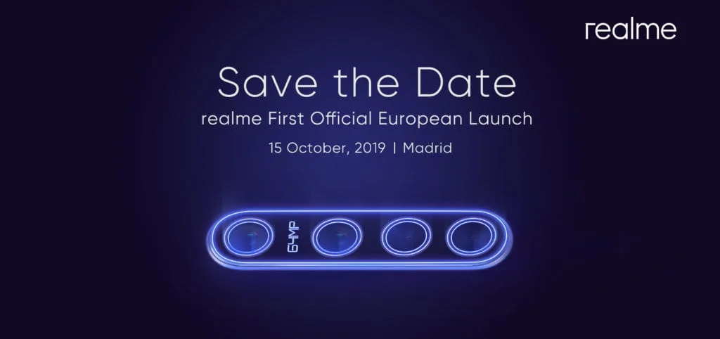 REALME Save the Date - Realme X2 Pro with Snapdragon 855+, 90Hz display & 64 MP quad-camera launching in Madrid on the 15th of October