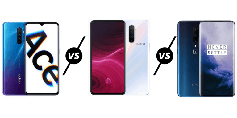 Oppo Reno Ace vs Realme X2 Pro vs OnePlus 7T Compared – Three phones with very similar specs