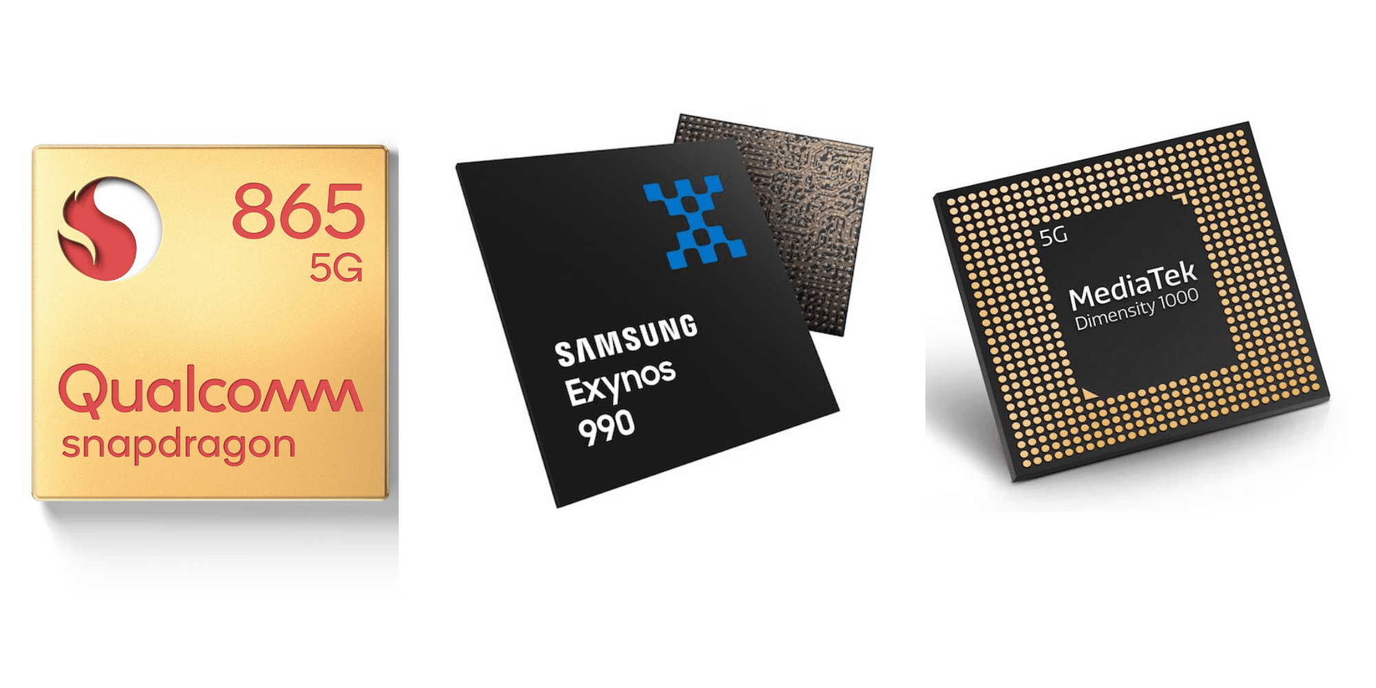 Qualcomm Snapdragon 865 vs Samsung Exynos 990 vs MediaTek Dimensity 1000 vs Huawei Kirin 990 5G