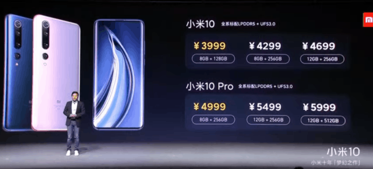 Xiaomi Mi 10 announced from 3999 CNY / £443 – Mi 10 Pro for from 4999 CNY / £552 in a Huawei Mate 30 Pro comparison filled announcement