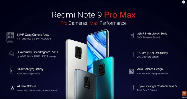 Redmi Note 9 Pro Max announced with Snapdragon 720G – conveniently skipped Helio G90T & SD730G performance comparisons (Antutu is lower than Helio G90T)