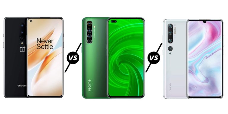 OnePlus 8 vs Realme X50 Pro vs Xiaomi Mi 10 Compared – Which is the best affordable flagship?
