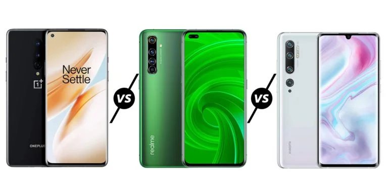 OnePlus 8 vs Realme X50 Pro vs Xiaomi Mi 10 Compared – Which is the best affordable flagship?