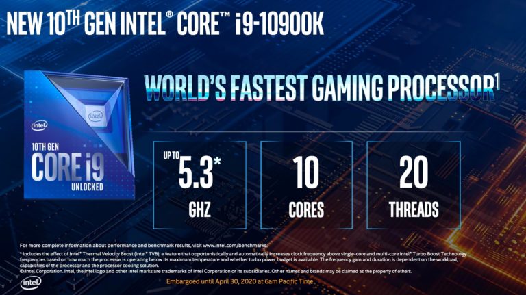 Intel Core i9-10900K vs AMD Ryzen 9 3950X Benchmark Shows just 4% single-core advantage