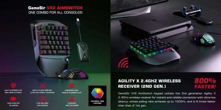 GameSir VX2 AimSwitch Review – Mechanical Gaming keyboard & mouse for your PS4, Nintendo Switch & Xbox One