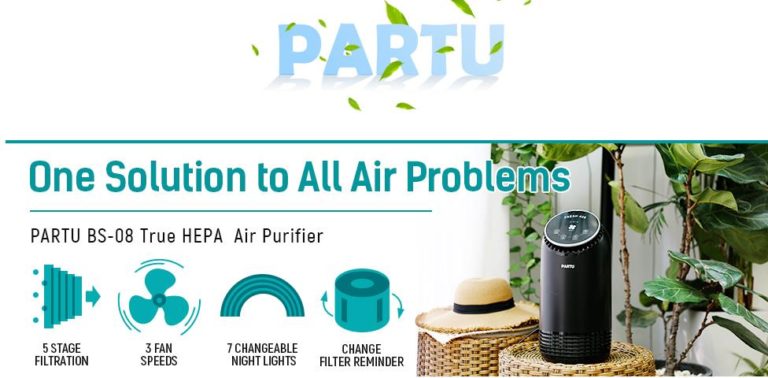 Partu BS-08 Air Purifier Review – HEPA filter air purifier to help with allergies and asthma