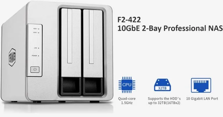 TerraMaster Launches F2-422 10GbE 2-Bay Professional NAS for just £320