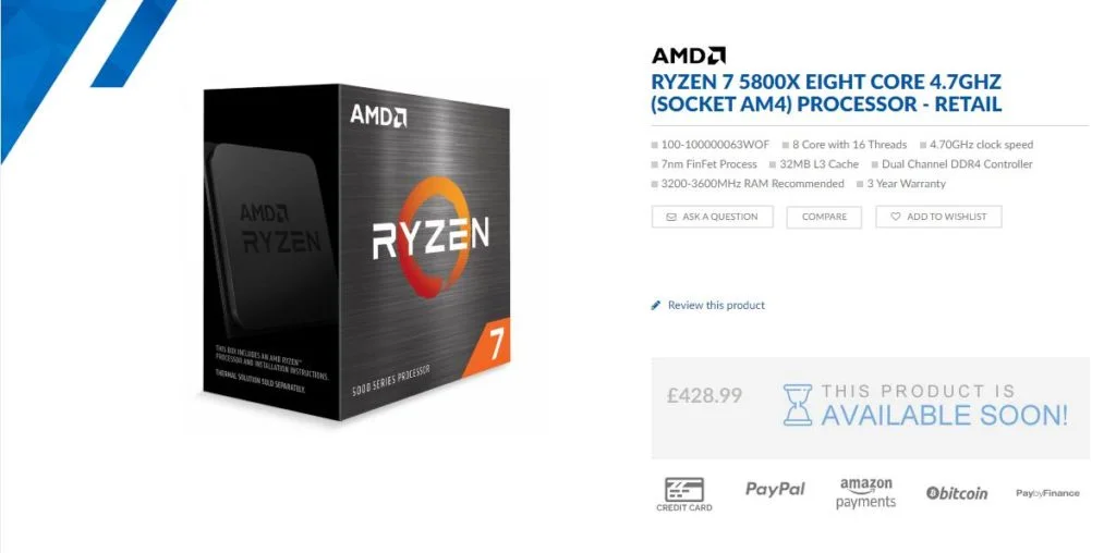 chrome n5e207USGE - AMD Zen 3 UK Pricing – Ryzen 5800X is 19% more than 3800XT. Ryzen 9 5900X 10% more expensive than 3900XT