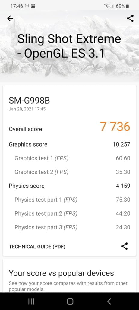 Screenshot 20210128 174618 3DMark - Samsung Galaxy S21 Ultra Review - A productivity monster but with flaws that shouldn’t exist on an £1150 phone