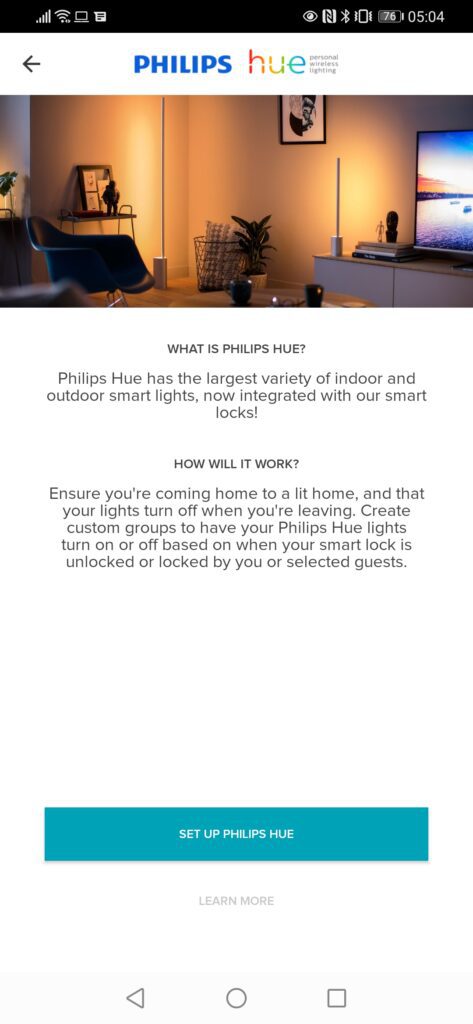 Screenshot 20210507 050409 com.august.bennu - How to Automate your Philips Hue Lights with the Yale Linus Smart Lock