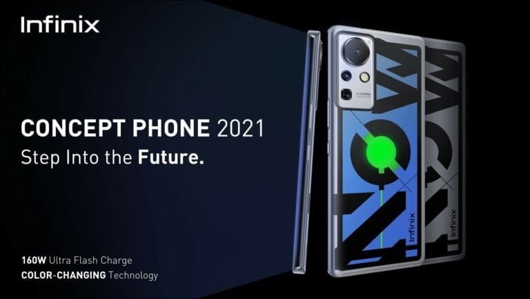 Infinix Concept Phone 2021 unveiled with 160W charging, giving a full charge in 10mins – MWC 2021