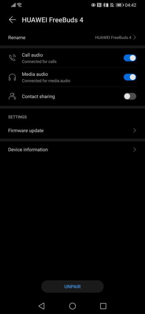 Screenshot 20210607 044222 com.android.settings - Huawei FreeBuds 4 Review – How do they compare vs the FreeBuds 3?