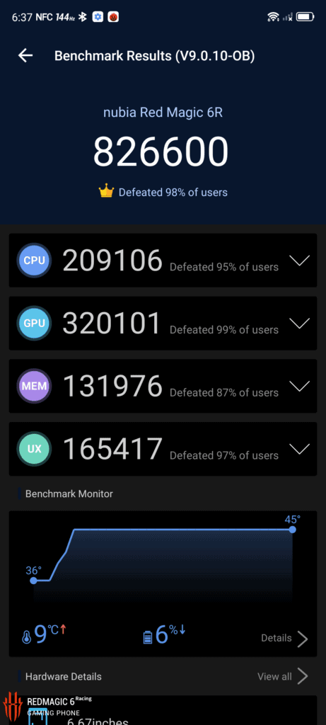 Screenshot AnTuTu Benchmark 2021 06 21 18 38 02 552 - Qualcomm Snapdragon 888 Plus vs SD888 Benchmarks – Nubia Red Magic 6S Pro vs 6R