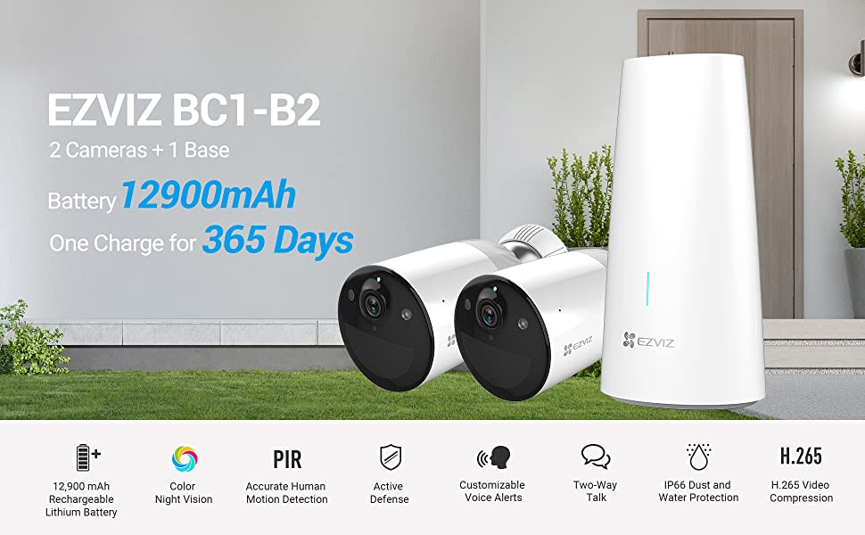 Ezviz BC1 Battery Powered security camera launched with a better spec than the Eufy 2C with colour night vision, 365-day battery & human detection