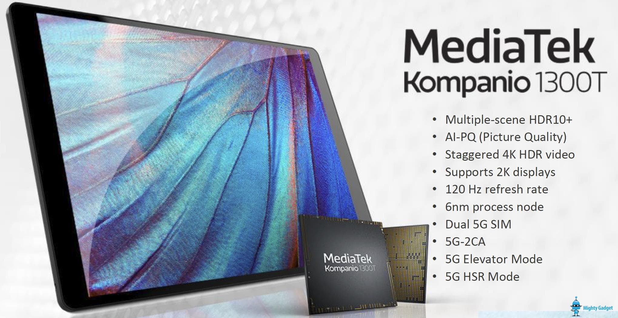 MediaTek Kompanio 1300T Announced – Tablet focussed chipset with a similar specification vs Dimensity 1200 to feature on Honor V7 Pro