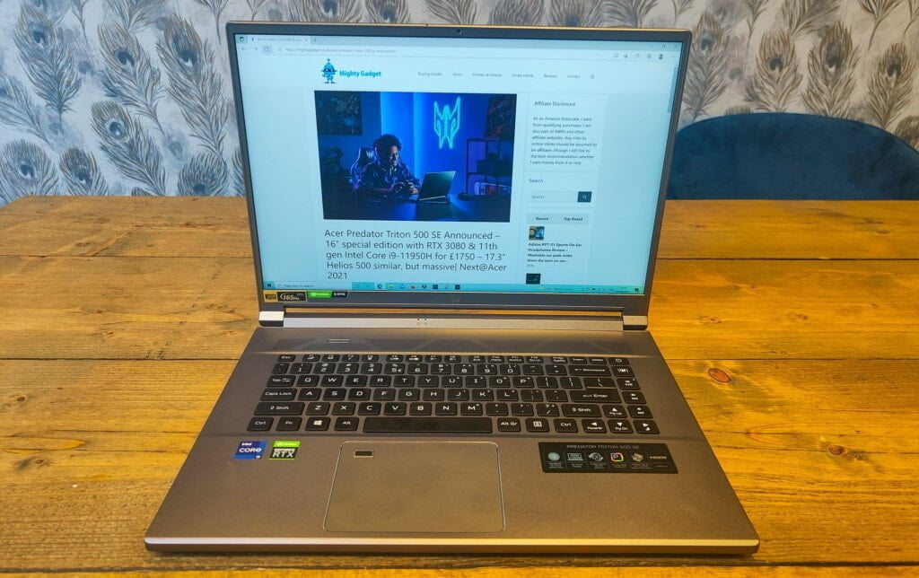 Acer Predator Triton 500 SE Review 7 - Acer Predator Triton 500 SE Review – Flagship laptop gaming performance in a subtle style