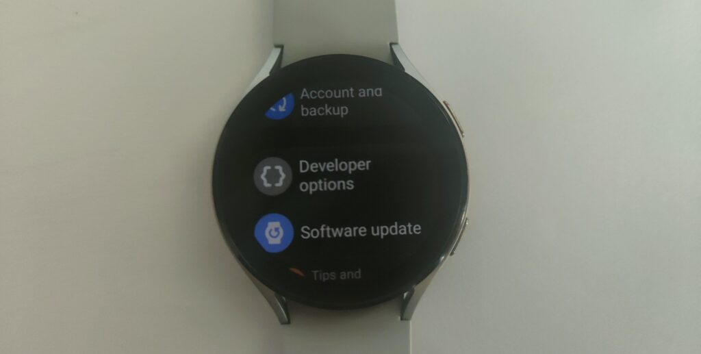 SamsungGalaxy Watch4 enabled debugging 2 - How to use ECG & Blood Pressure on a Galaxy Watch 4 without a Samsung Phone using a modded Samsung Health Monitor App