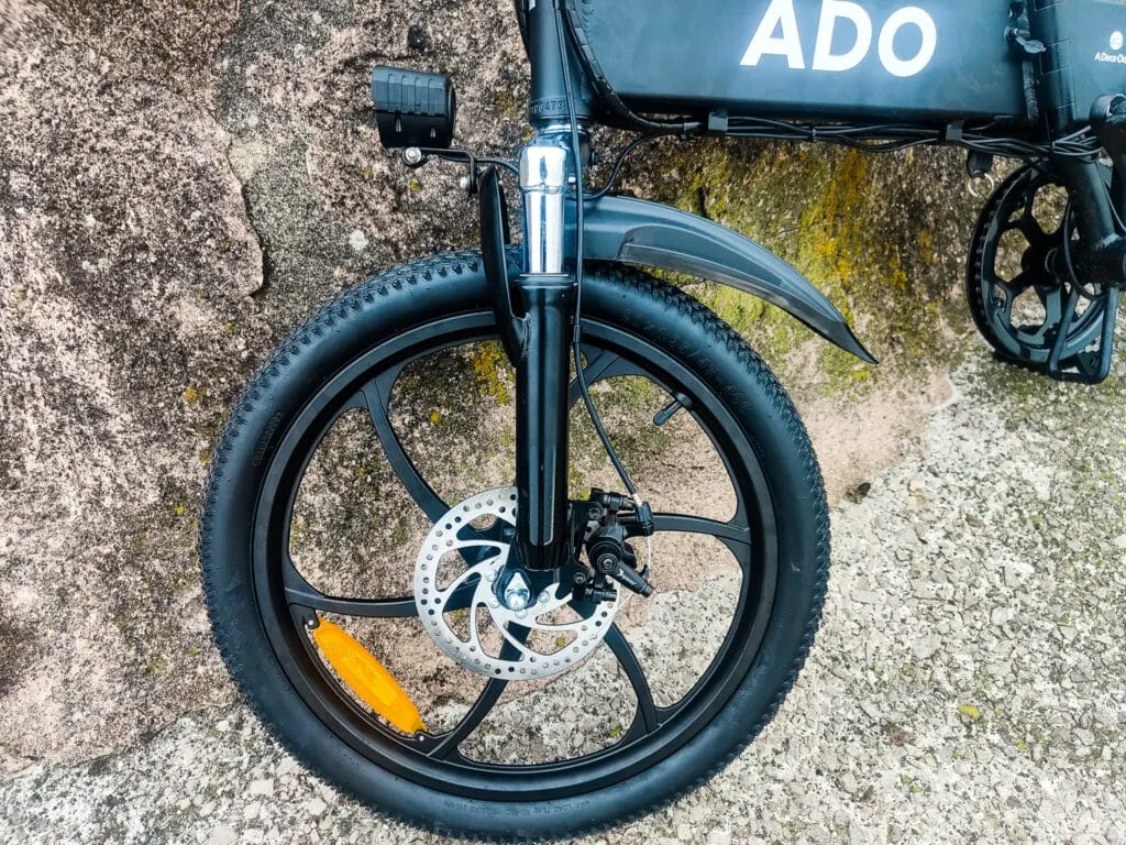 ADO A20 Folding Electric Bicycle Review Brakes - ADO A20 Ebike Review: Ditch the electric scooter and get this affordable folding electric bike