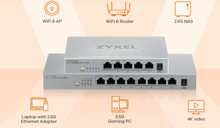 Zyxel MG-108 2.5G Switch Review – The cheapest 8-port 2.5GbE switch on the market