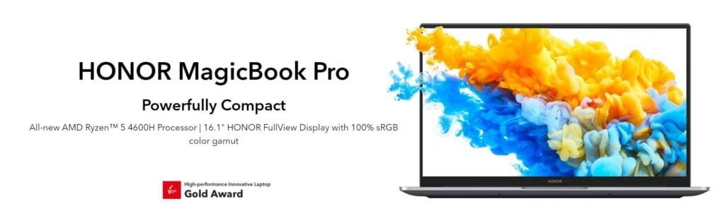 HONOR MagicBook Pro - Honor Laptops & Smartwatches get discounted to cheaper than Amazon via the Honor Store