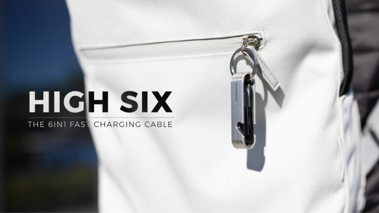 Vonmählen High Six is the worlds smallest key chain charging cable with a USB-C to USB-C cable, a USB- A adapter, and 2 in 1 micro -USB/ lightning adapter