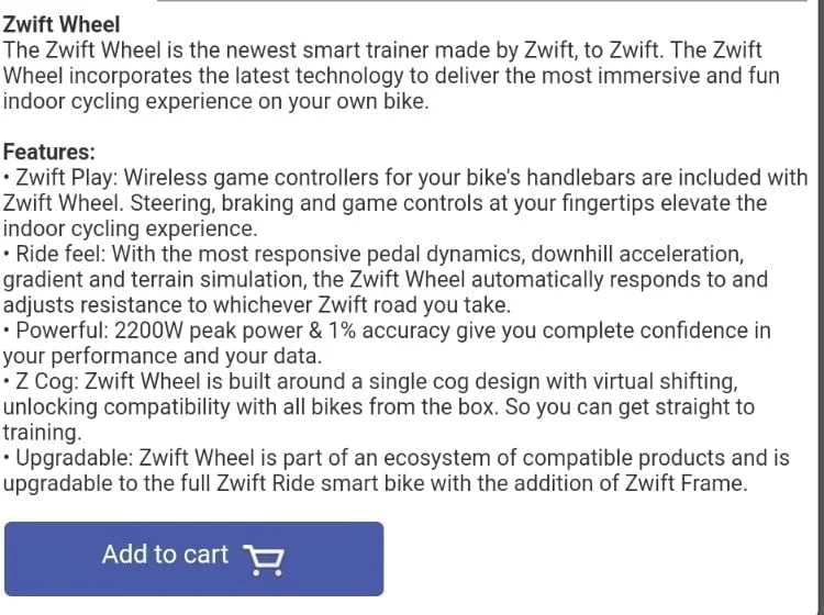 Zwift Wheel Features - Zwift smart bike trainer will be in two parts: Zwift Wheel & Zwift Ride – An upgradeable design with features like Tacx Neo potentially for £1700