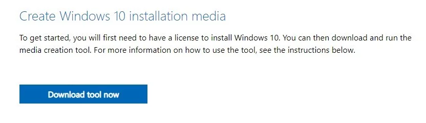 Create Windows 10 Installation Media