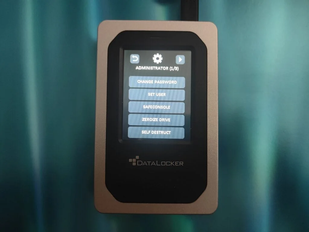 Datalocker DL4 Admin - Datalocker DL4 FE Secure Hardware Encrypted SSD Review – The touchscreen display simplifies everything
