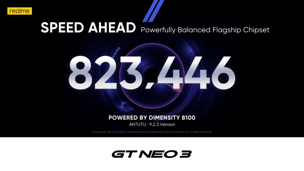 Dimensity8100 - Realme GT NEO 3 launched in China. Features 150W charging, MediaTek Dimensity 8100 & 50MP Sony IMX766. Coming to the EU & UK soon.