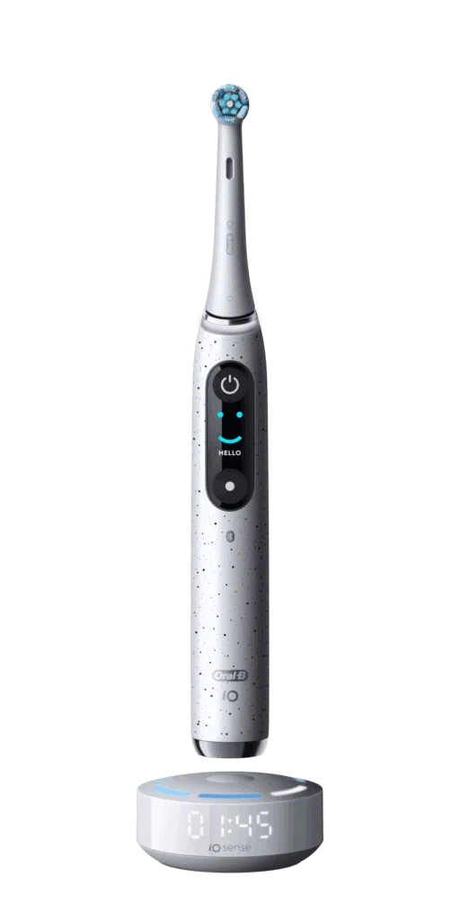 iO10 front white - Oral-B iO10 with iOSense Announced with improved virtual brushing coaching vs iO9