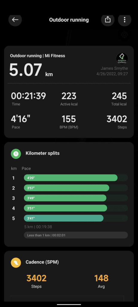 Screenshot 20220426 115300 - Poco Watch Review: Initial impressions of the global variant of the Redmi Watch 2 - Cheap GPS running watch for Strava