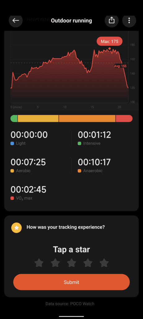 Screenshot 20220426 115311 - Poco Watch Review: Initial impressions of the global variant of the Redmi Watch 2 - Cheap GPS running watch for Strava
