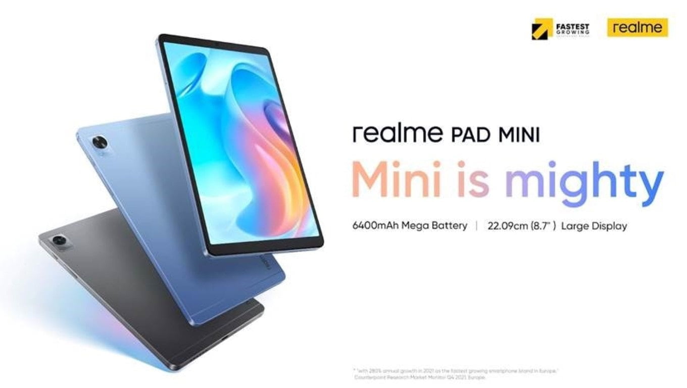 Realme Pad Mini to launch alongside Realme 9 & 9 5G on 12th of May