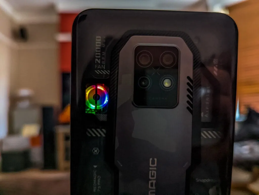 Redmagic 7s Pro RGB Fan3 2 - Red Magic 7S Pro Review – The new Qualcomm Snapdragon 8+ Gen 1 is much better for the battery