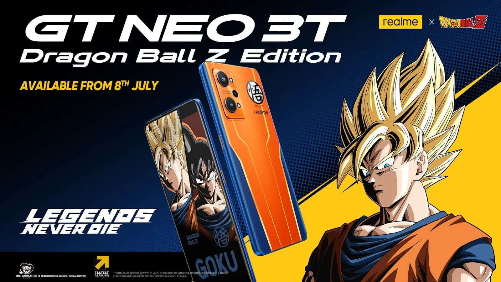 Realme GT NEO 3T Dragon Ball Z Edition is available to buy now for €499.99 (not for sale in the UK)