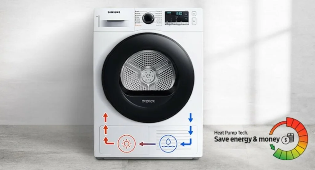 Samsung Heat Pump Dryer DV80TA020TH - Cost of Running a Tumble Dryer – Cheaper than you thought when using a heat pump vs condenser or vented