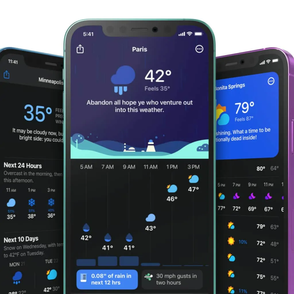 Carrot Weather - The 5 Best Weather Apps for iOS