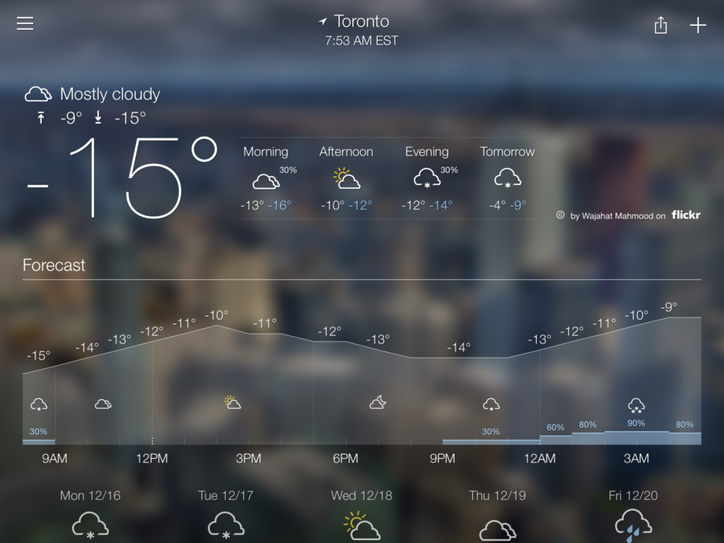 Yahoo Weather - The 5 Best Weather Apps for iOS