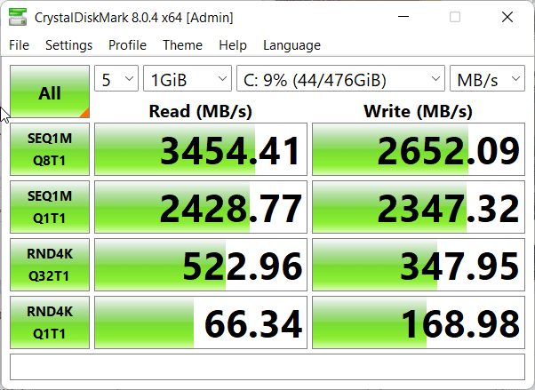 DiskMark64 MfnsSul6YE - GEEKOM Mini IT8 Mini Desktop PC Review – With Intel Core i5-8279U, 16GB DDR4, 512GB NVMe for £410