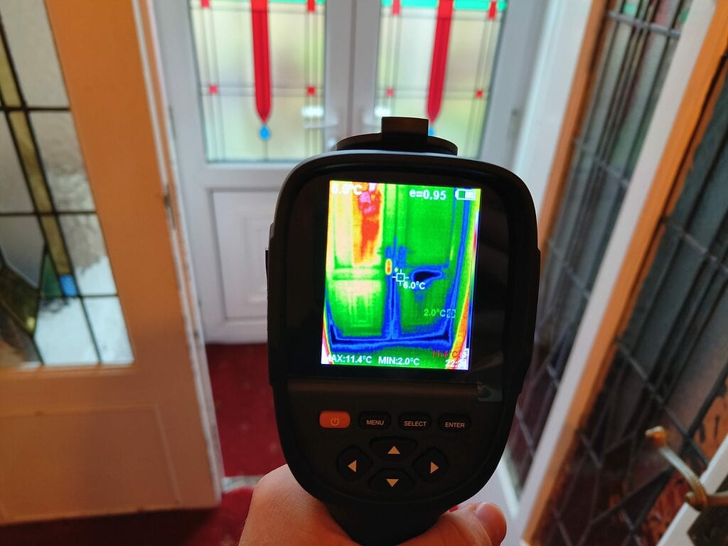 IMG20221213143106 - Using a thermal camera to reduce draughts & heating costs: HTI-Xintai HTI-19 infrared thermal imaging camera review