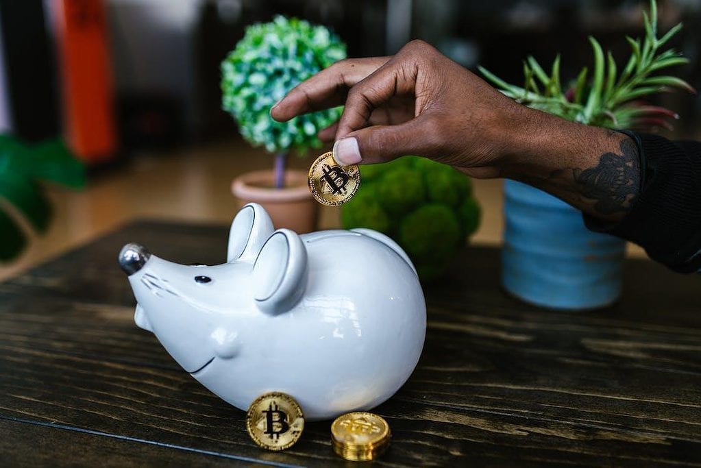 Alt: Saving bitcoin crypto in a piggy bank 
From Pexels