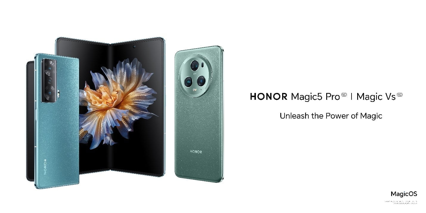 Honor Magic5 Pro announced with impressive triple 50MP cameras for €1,200/£1,055. Honor Magic Vs foldable launches globally for €1,599/£1400