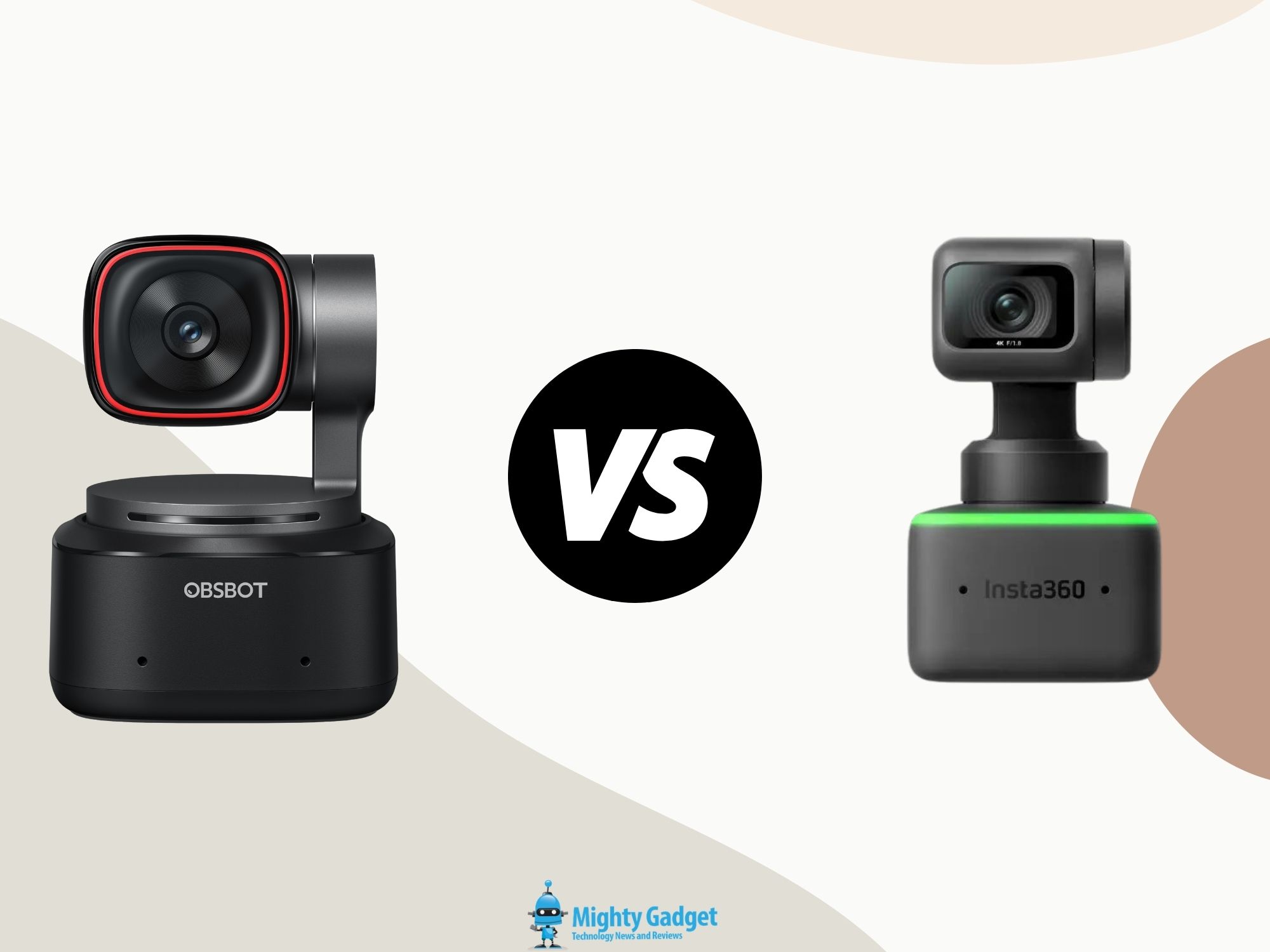 OBSBOT Tiny 2 vs Insta360 Link AI PTZ 4K Webcam Comparison – Tiny 2 is cheaper and has a bigger 1.5” sensor