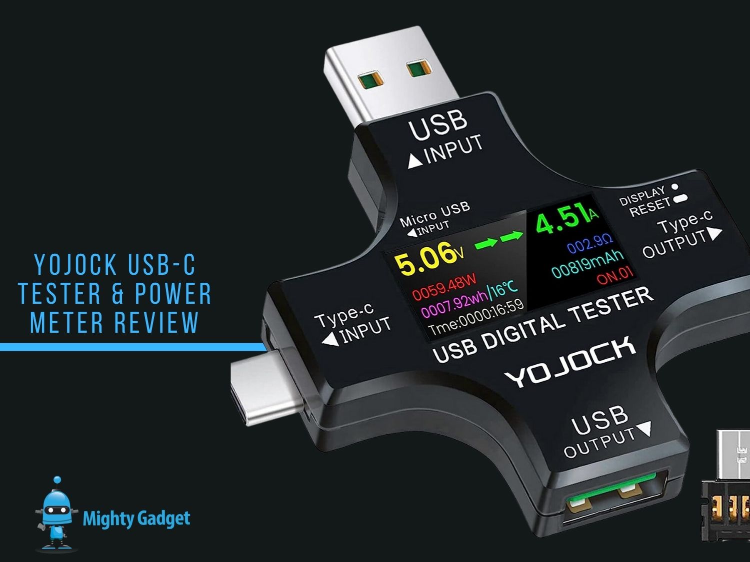 YOJOCK J7-C USB-C Tester & Power Meter Review